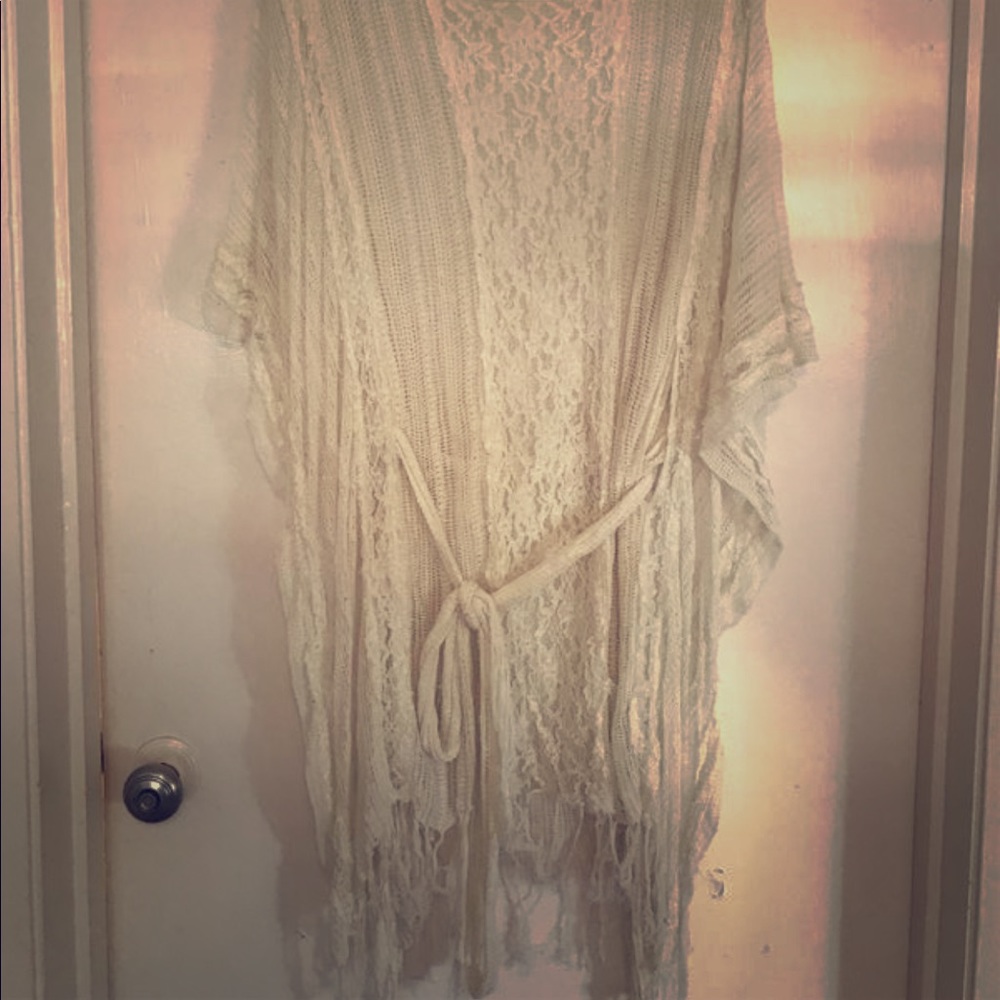 Lace beach cover up